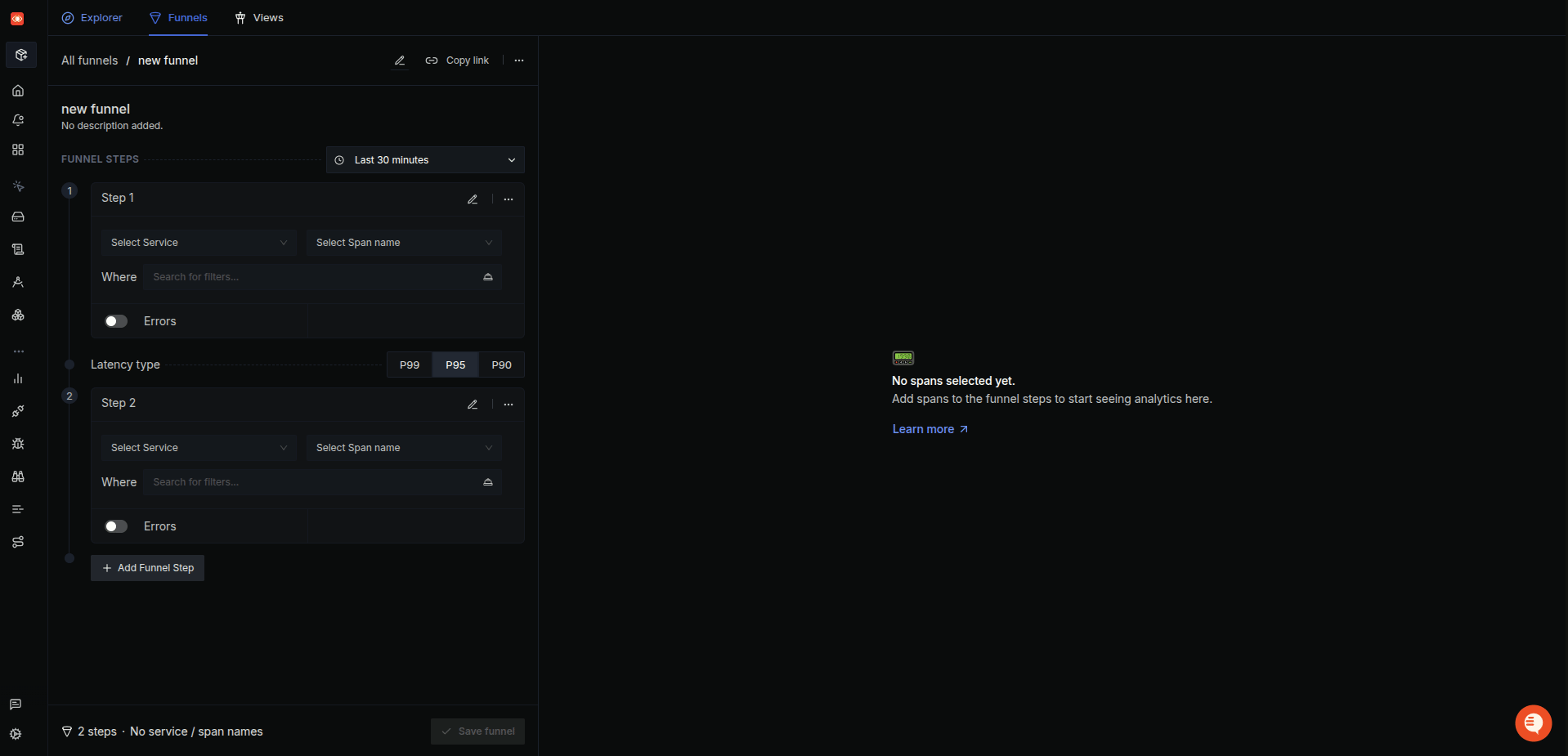 Trace Funnels verification